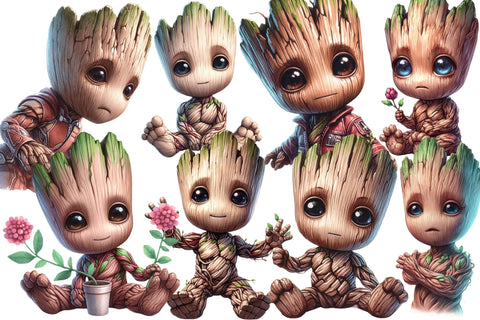 Watercolor Groot Clipart Sublimation Rupkotha 