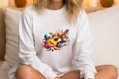 Watercolor Guitars Clipart Sublimation Rupkotha 