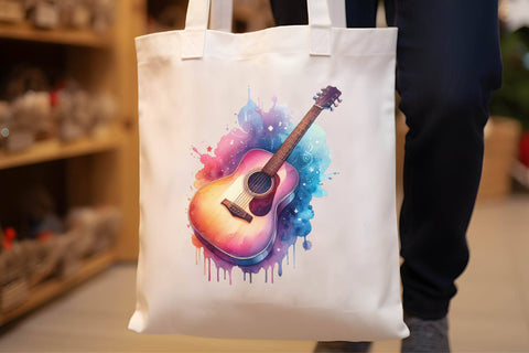 Watercolor Guitars Clipart Sublimation Rupkotha 