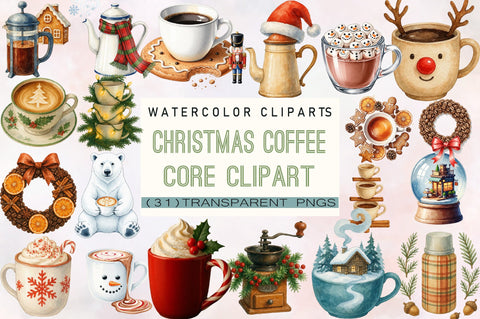 Watercolor Halloween Drink Clipart Bundle. Sublimation SVGArt 