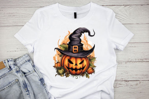Watercolor Halloween Pumpkin Sublimation Clipart Bundle Sublimation Designangry 