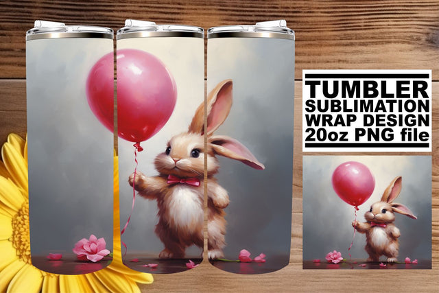 Watercolor Heart Balloon Sublimation - 20oz Tumbler Sublimation afrosvg 