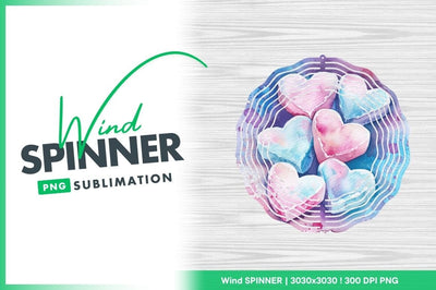 Watercolor hearts composition pink and blue palette Sublimation Regulrcrative 