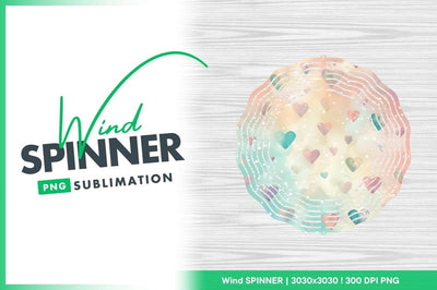 Watercolor Hearts Floating on a Pastel Background with White Speckles Sublimation Regulrcrative 