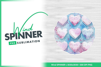 Watercolor hearts on blue background for valentines Sublimation Regulrcrative 