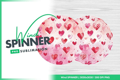 Watercolor Hearts Pattern in Red and Pink on a Textured Background Sublimation Regulrcrative 
