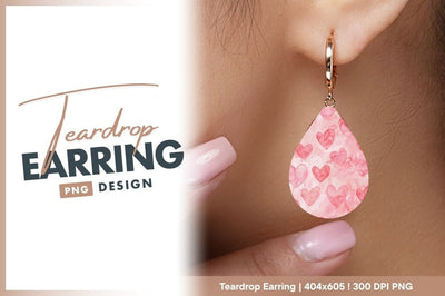 Watercolor Hearts Pattern in Shades of Pink on Textured Background Sublimation Regulrcrative 