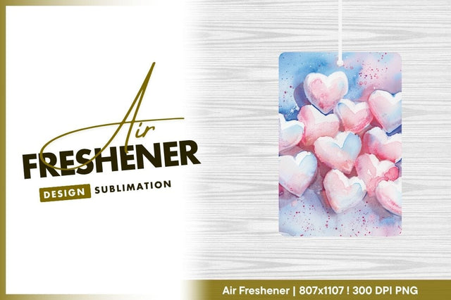 Watercolor Hearts Pink and Blue Abstract Illustration on Textured Background Sublimation Regulrcrative 