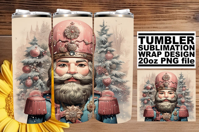 Watercolor Holiday Tumbler Wrap - Retro Christmas Pattern PNG Sublimation afrosvg 