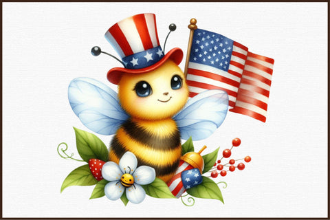 Watercolor Honey Bee Clipart Bundle Sublimation designartist 