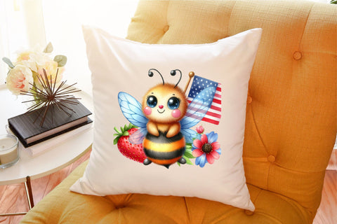 Watercolor Honey Bee Clipart Bundle Sublimation designartist 