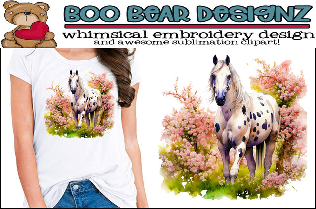 Watercolor Horse sublimation Sublimation Boo Bear Designz 