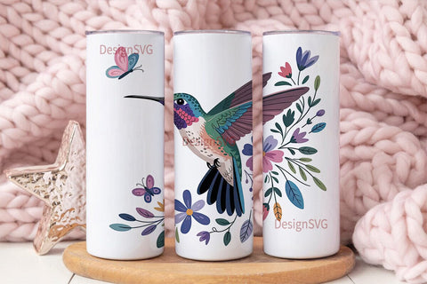 Watercolor Hummingbird 20oz Tumbler Sublimation DesignSVG 