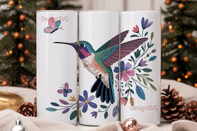 Watercolor Hummingbird 20oz Tumbler Sublimation DesignSVG 