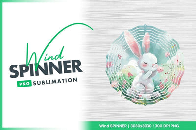 Watercolor Illustration of a White Bunny Smelling Pink Flowers in a Meadow Sublimation Regulrcrative 