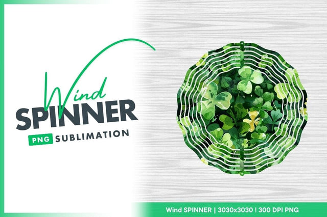 Watercolor Illustration of Green and Yellow Shamrock and Clover Leaves Pattern Sublimation Regulrcrative 