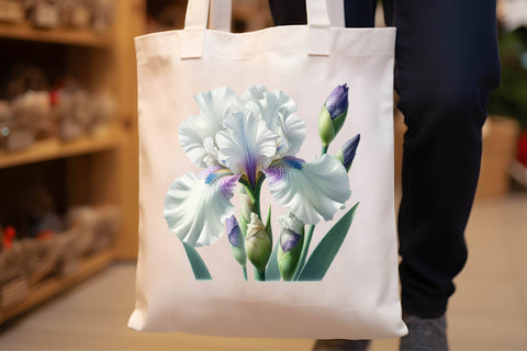 Watercolor Iris Flower Clipart Sublimation Rupkotha 