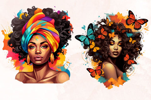 Watercolor Juneteenth Black Woman Sublimation Bundle Sublimation Designangry 