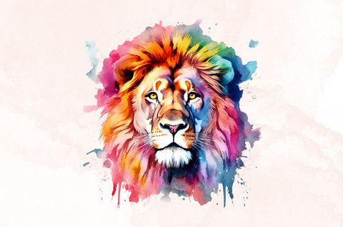 Watercolor King Lion Sublimation Clipart Bundle Sublimation Designangry 