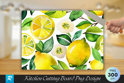 Watercolor Lemon Cutting Board Sublimation Regulrcrative 