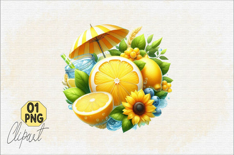 Watercolor Lemons Collection Sublimation Clipart Sublimation SVGArt 