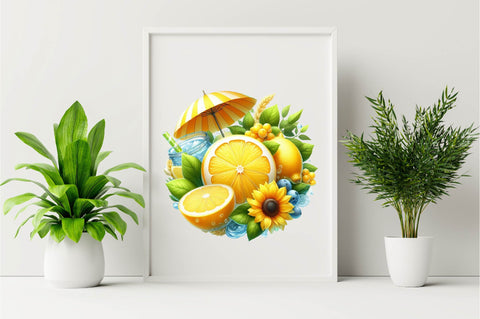 Watercolor Lemons Collection Sublimation Clipart Sublimation SVGArt 
