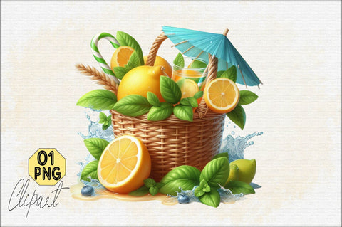 Watercolor Lemons Collection Sublimation Clipart Sublimation SVGArt 