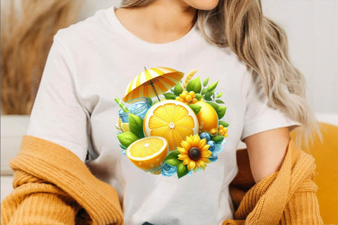 Watercolor Lemons Collection Sublimation Clipart Sublimation SVGArt 