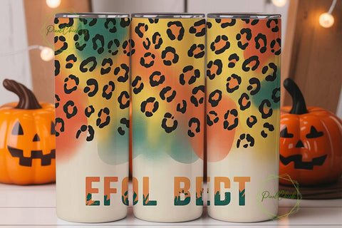 Watercolor Leopard 20oz Tumbler Wrap Sublimation PixelChick 