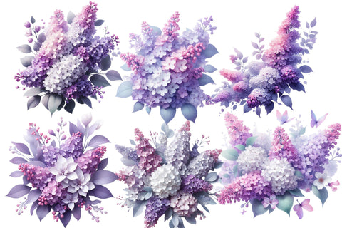 Watercolor Lilac Clipart Sublimation Rupkotha 