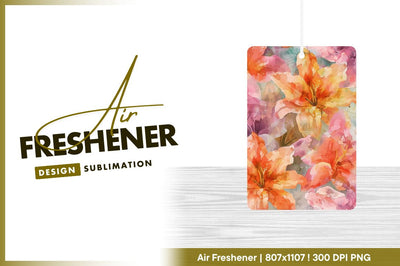 Watercolor lily flower seamless pattern design Sublimation Regulrcrative 