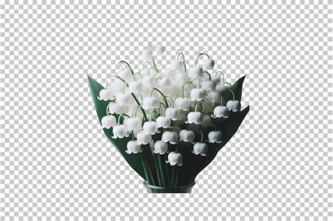 Watercolor Lily of the Valley Clipart Bundle Sublimation SVGArt 