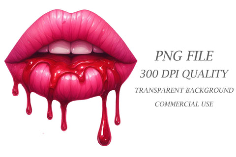 Watercolor lips Clipart Sublimation Rupkotha 