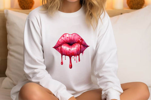 Watercolor lips Clipart Sublimation Rupkotha 