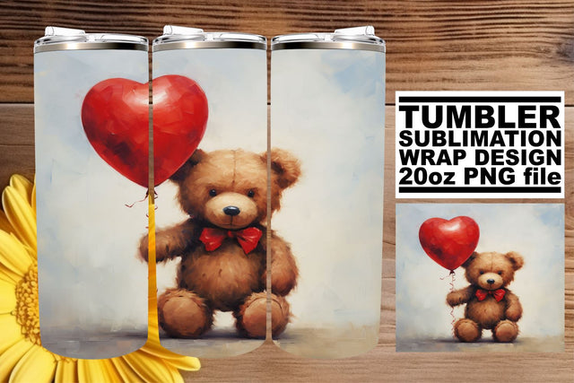 Watercolor Love Animals Tumbler Wrap - 20oz Sublimation afrosvg 