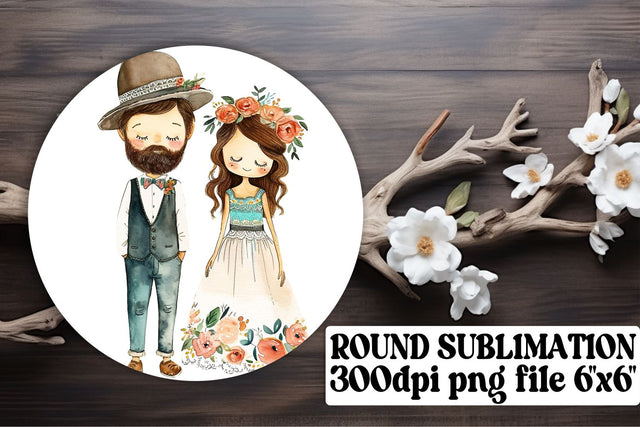 Watercolor Lovebirds Keychain Collection Sublimation afrosvg 