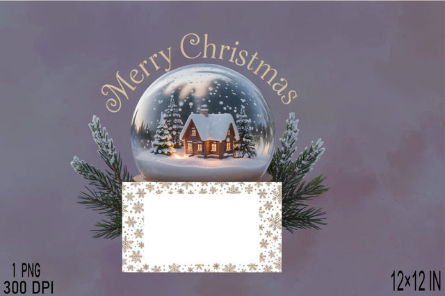Watercolor Magical snow globe Clipart PNG Sublimation SVGArt 