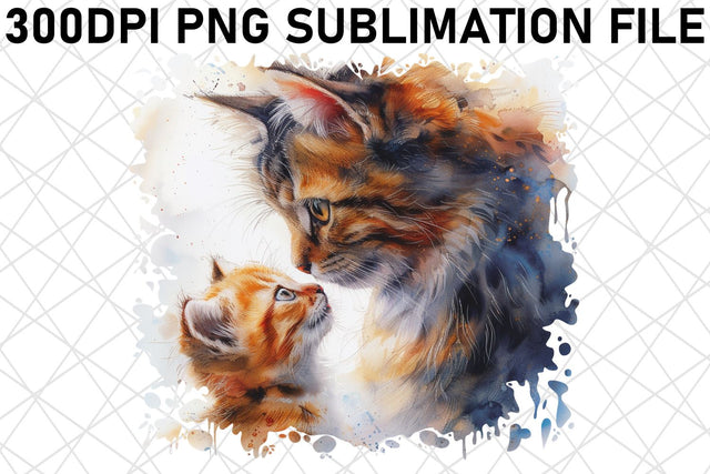 Watercolor Mama Animal with Baby Sublimation Sublimation afrosvg 