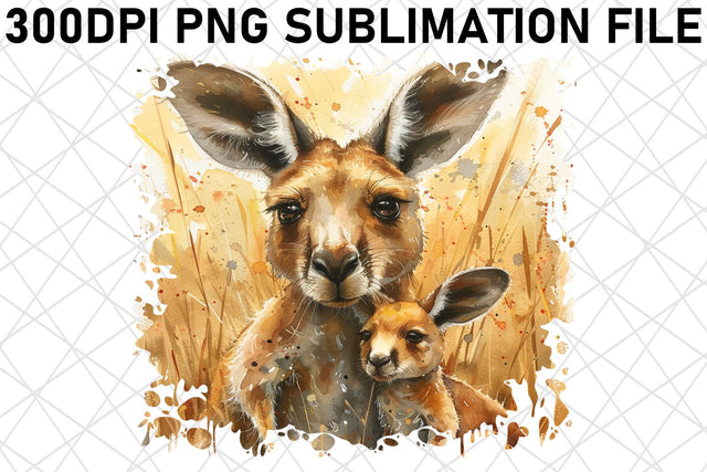 Watercolor Mama & Baby Animal Duo Sublimation Sublimation afrosvg 