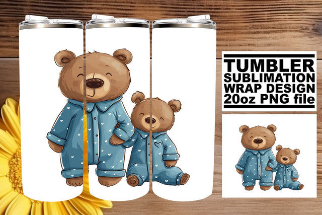 Watercolor Mama Bear Affection Cup Design - Warmth & Love for Mom's Daily Sips Sublimation afrosvg 