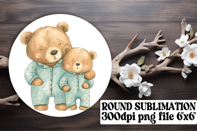 Watercolor Mama Bear Keychain Design, Perfect Mother's Day Sublimation Sublimation afrosvg 