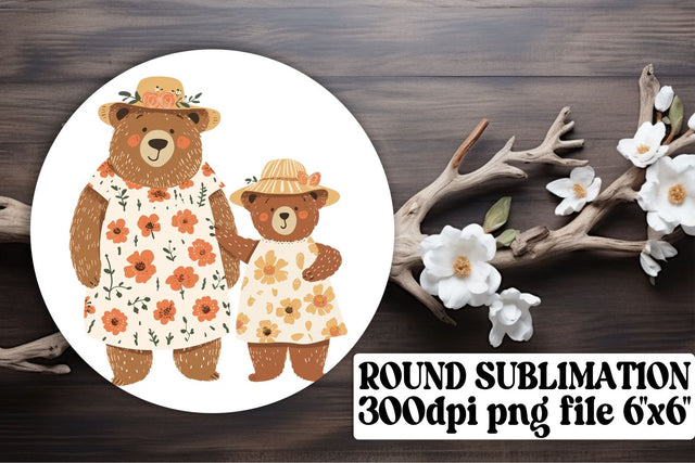 Watercolor Mama Bear Sublimation Art Sublimation afrosvg 