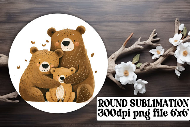 Watercolor Mama Bear Sublimation Design, Perfect Mother's Day Gift Sublimation afrosvg 