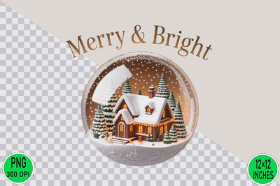 Watercolor Merry and Bright Clipart Sublimation SVGArt 