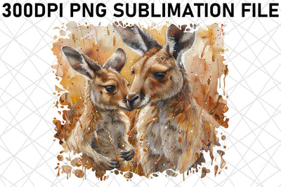 Watercolor Mom & Baby Animal Sublimation Set Sublimation afrosvg 