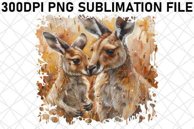 Watercolor Mom & Baby Animal Sublimation Set Sublimation afrosvg 