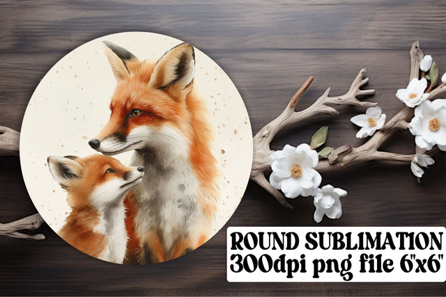 Watercolor Mom & Child Sublimation Assortment - Round, Keychain, Car Coaster Sublimation afrosvg 