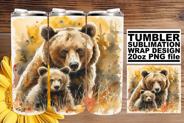 Watercolor Mommy & Baby Tumbler: Lovely Mother's Day Present Sublimation afrosvg 