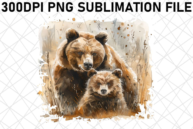 Watercolor Mother and Baby Animals Sublimation Sublimation afrosvg 