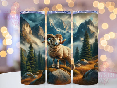 Watercolor Mountain Sheep Tumbler, Watercolor Farm Tumbler, Rustic Sheep Wrap, Whimsical Mountain Wrap, Cute Sheep Wrap, Sublimation Design, Trendy Gift Idea Sublimation SvggirlplusArt 